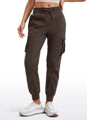 Lightweight Mid Rise Joggers with Pockets 28.5'' - Ruched