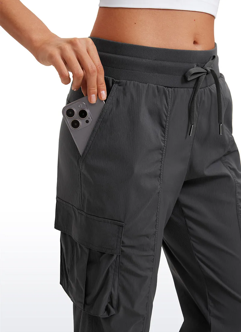 Lightweight Mid Rise Joggers with Pockets 28.5'' - Ruched