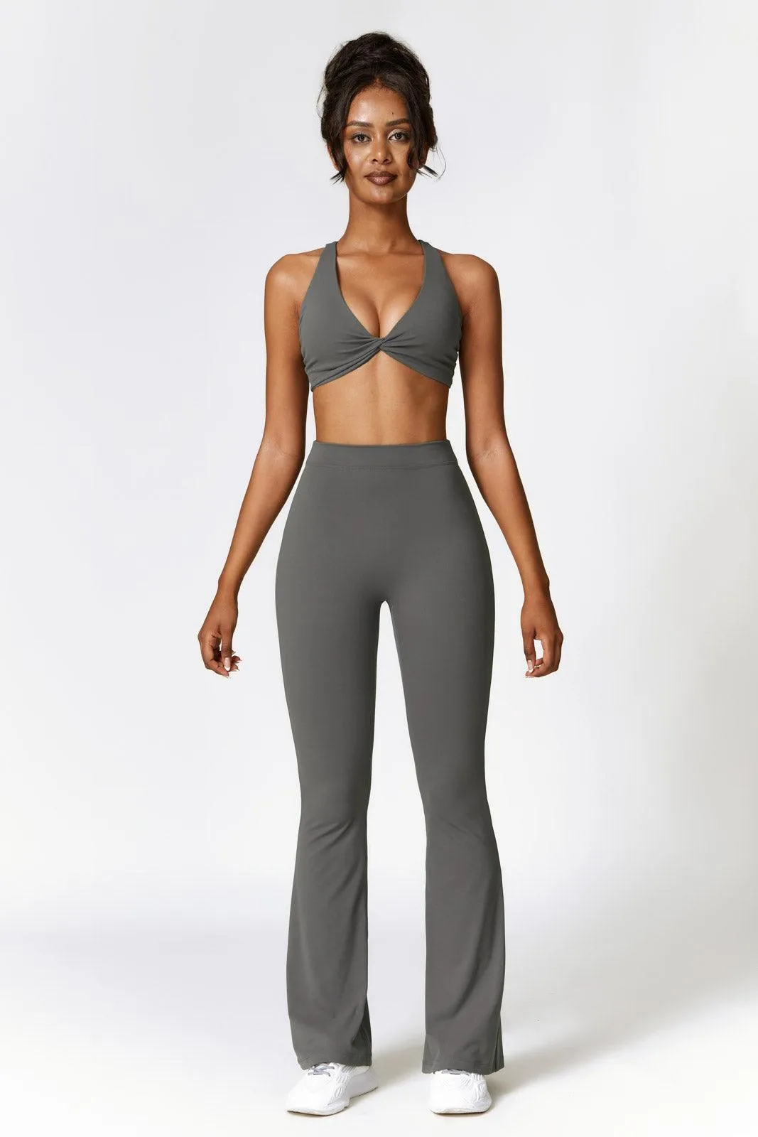 Lilah Flare Leggings - Gray (FINAL SALE)