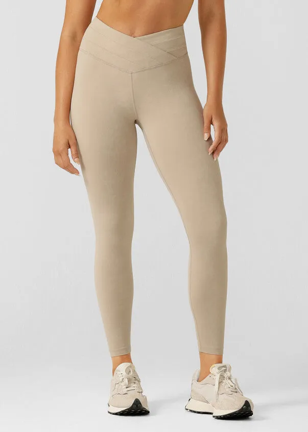 Lorna Jane Meditate Ankle Biter Leggings - Off White Cloud