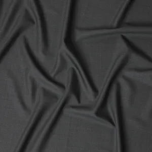 Luxurious Charcoal Super 150's Wool Fabric - Italian Weave Elegance, 150cm Wide - D18248