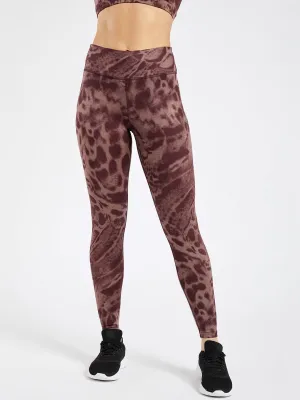 Maxtreme Brunette Printed Full Length Leggings