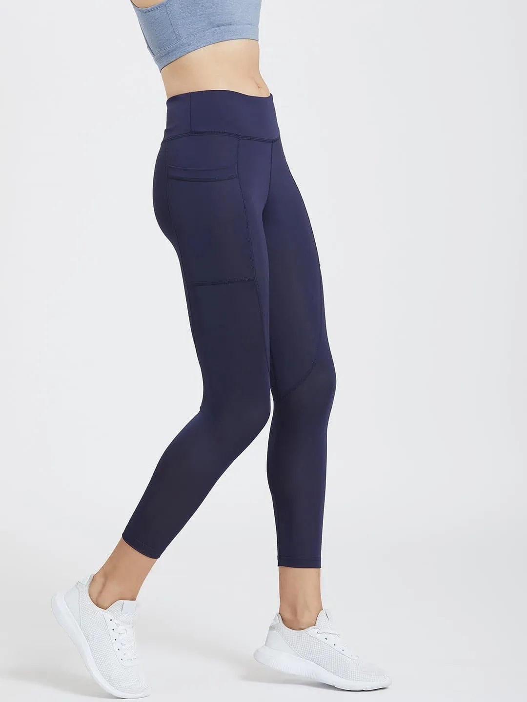 Maxtreme Power me Dark Purple Ankle Pocket Leggings