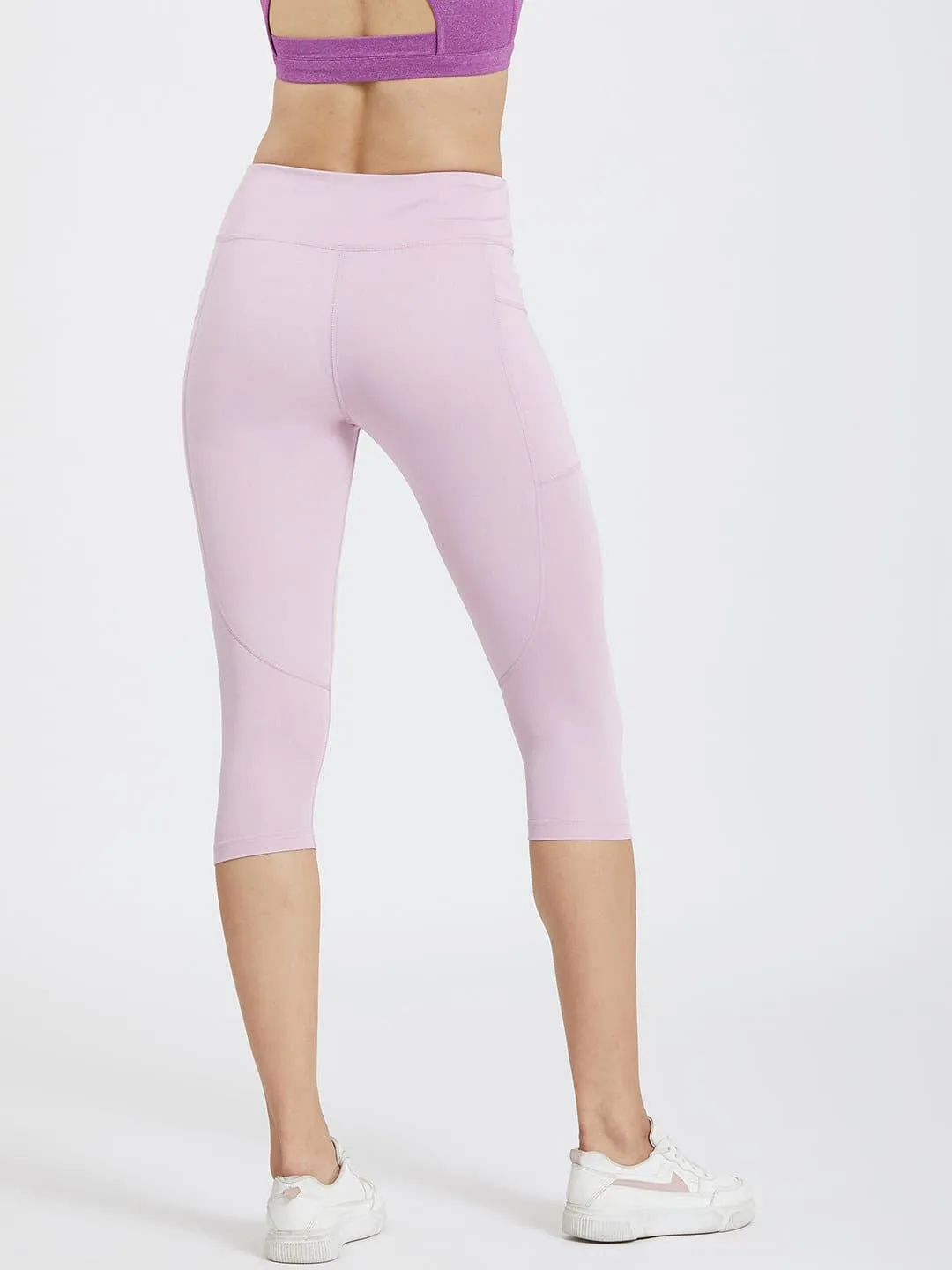 Maxtreme Power me Lavender Pocket Capri Leggings