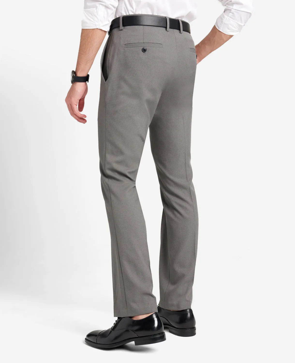 Modern-Fit Micro Check Stretch Trouser