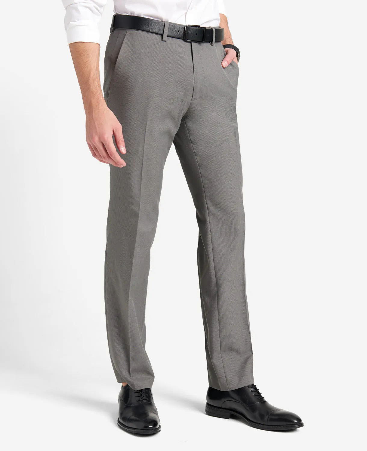 Modern-Fit Micro Check Stretch Trouser