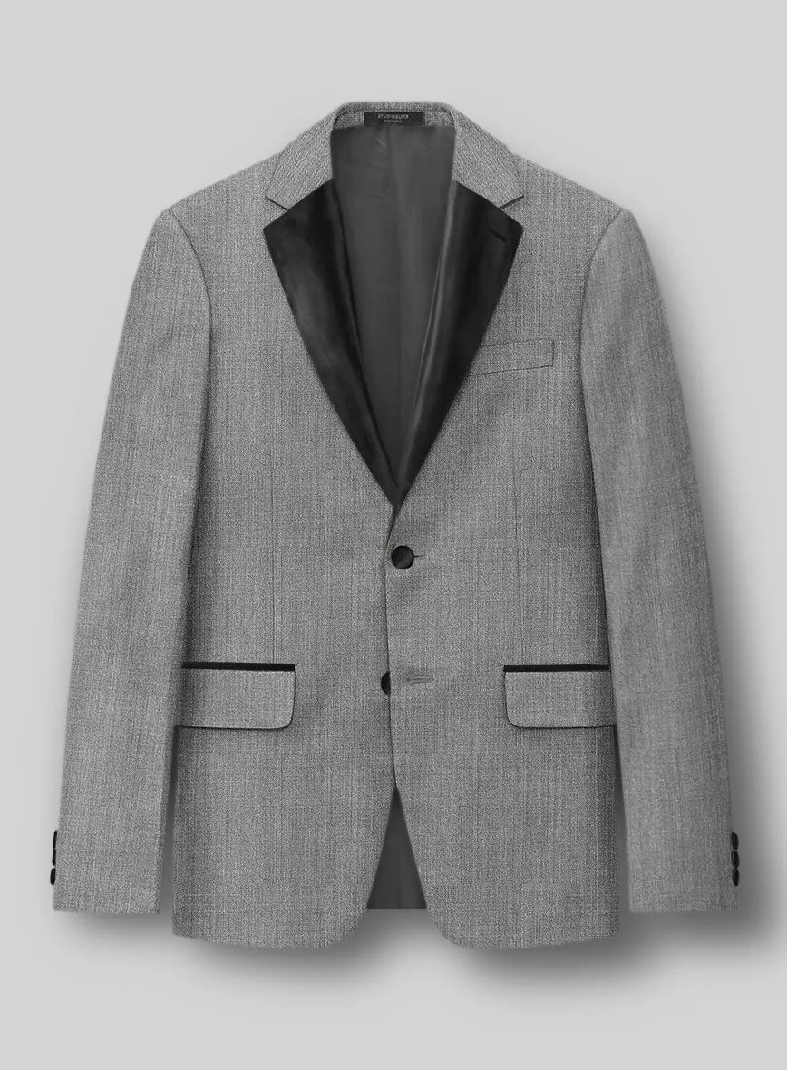 Napolean Stretch Mid Gray Wool Tuxedo Suit