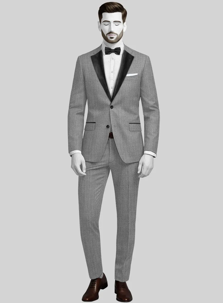 Napolean Stretch Mid Gray Wool Tuxedo Suit