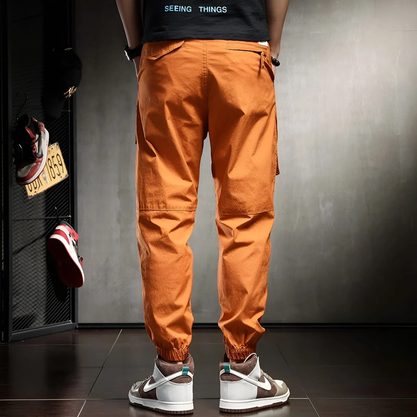 Orange Techwear Pants