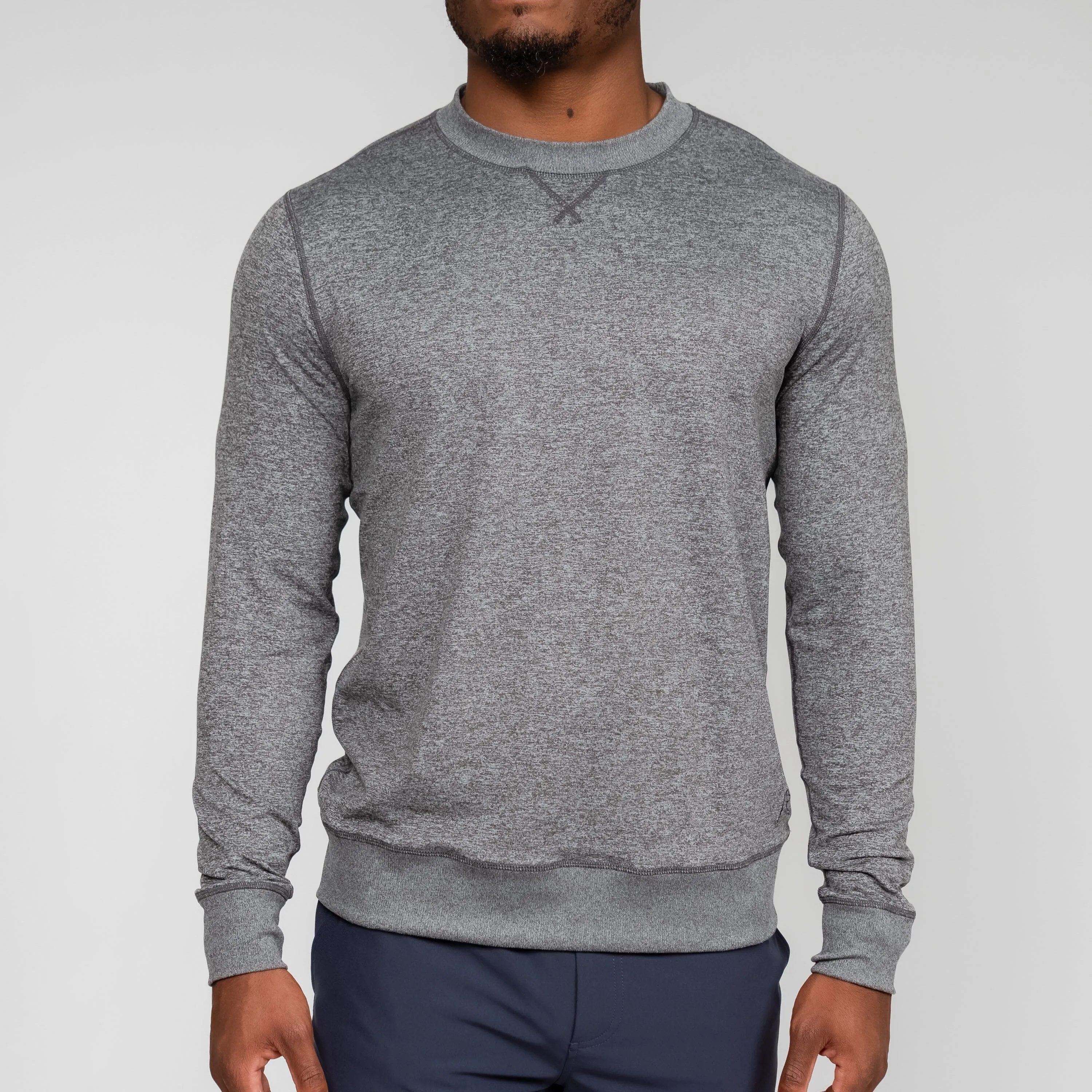 Pace Performance Crew | Heather - Owl Grey/Ash Grey