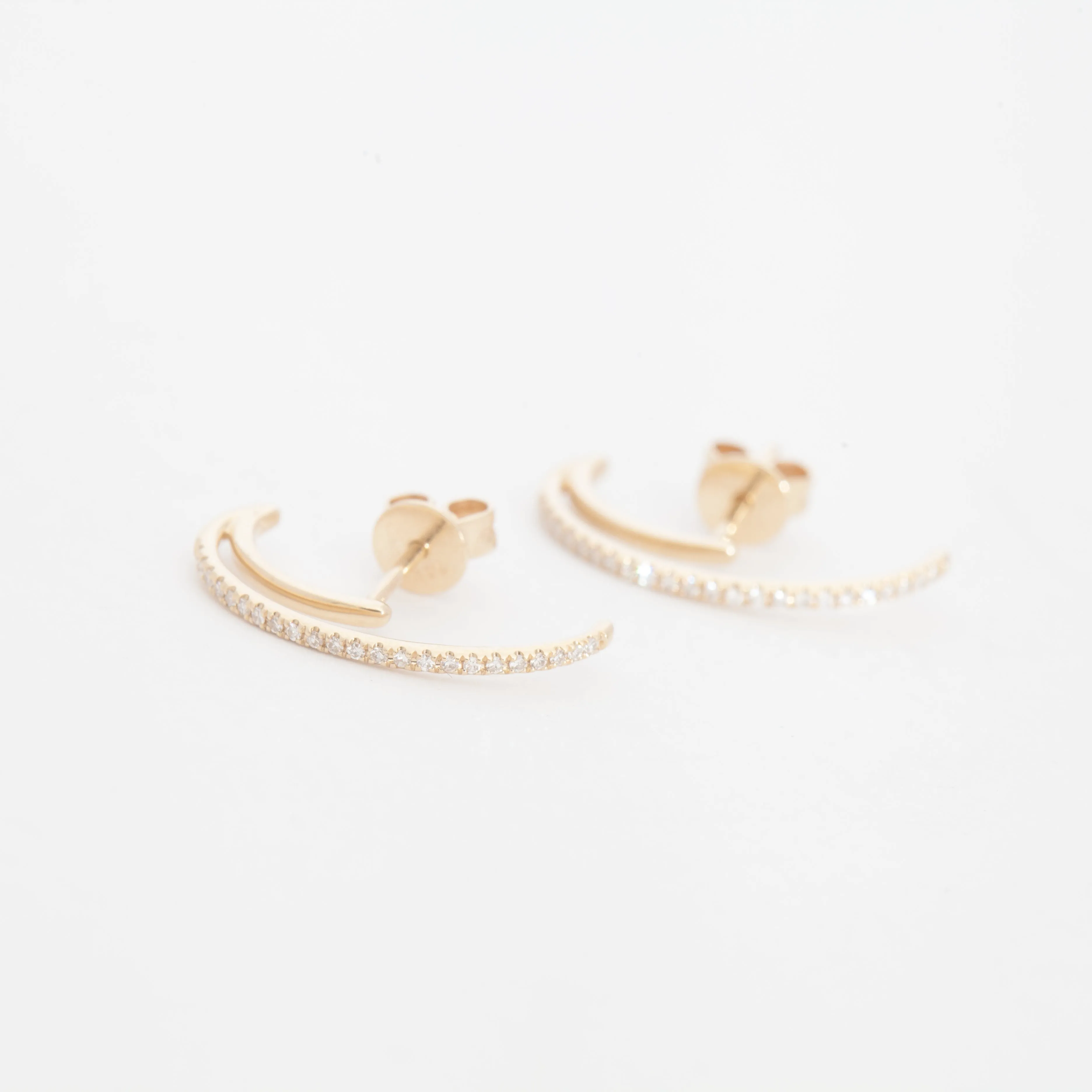 Pavé Diamond Colmillo Earrings