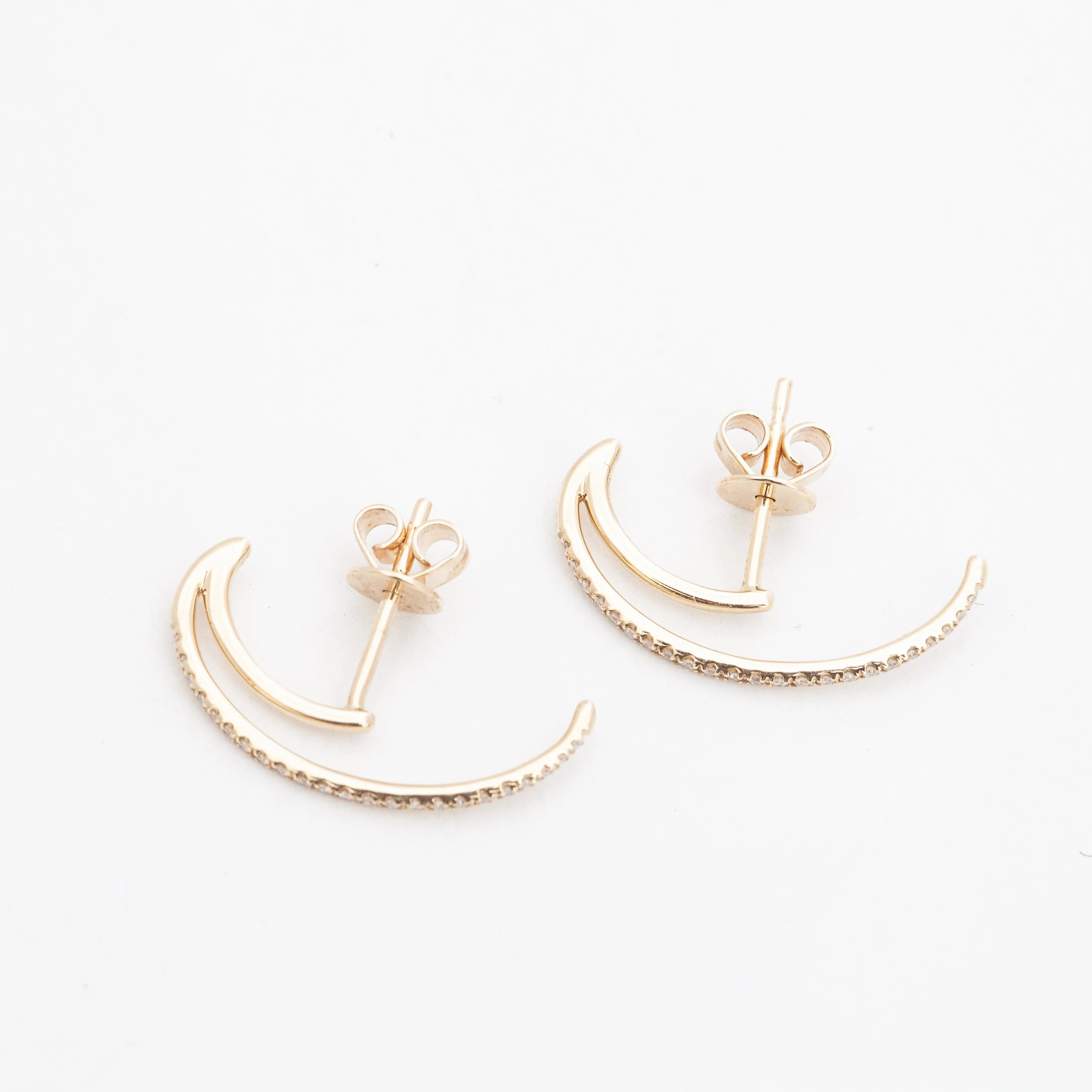 Pavé Diamond Colmillo Earrings