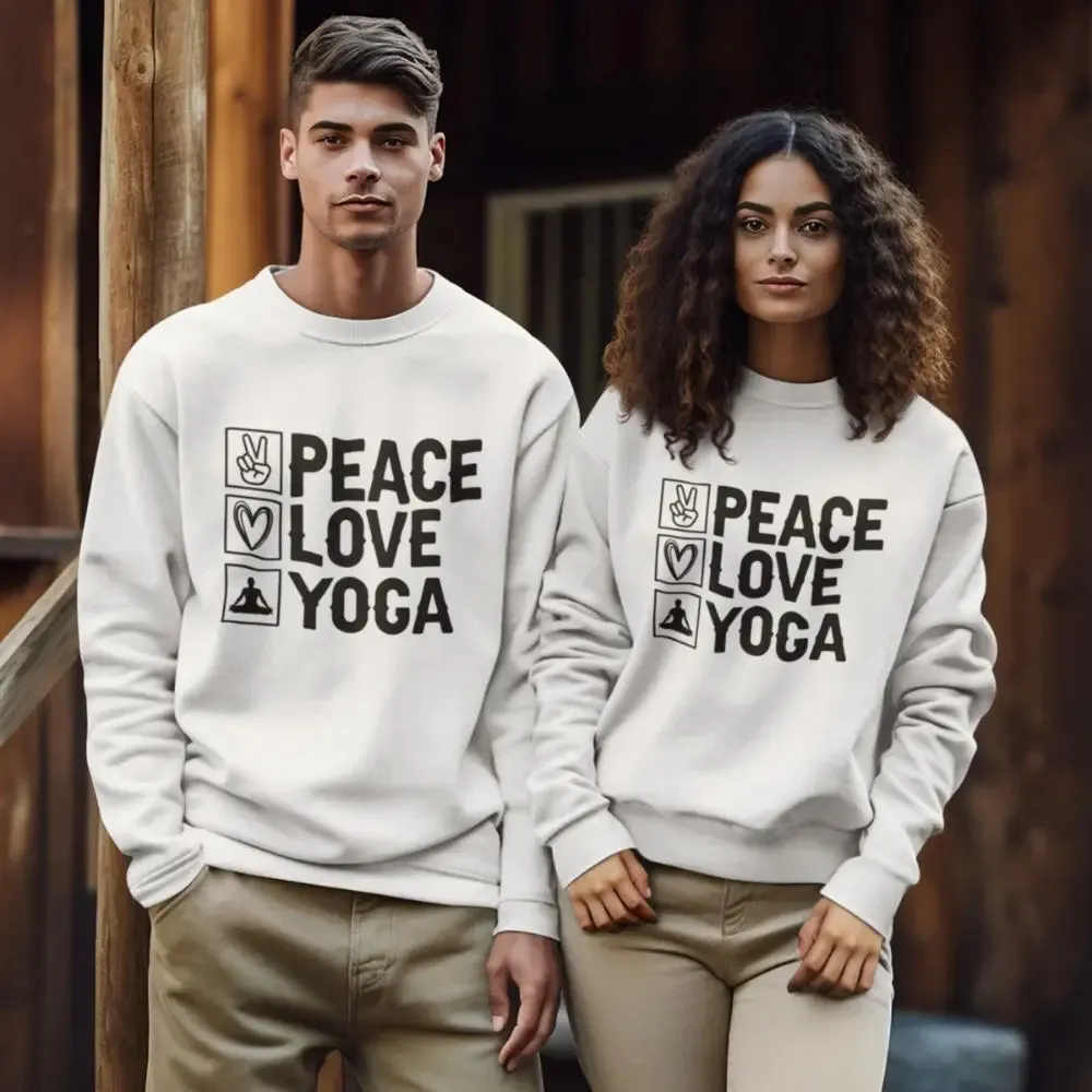 Peace Love Yoga Unisex Sweatshirt