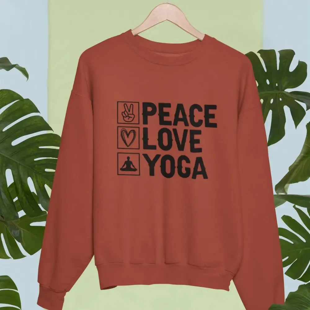 Peace Love Yoga Unisex Sweatshirt