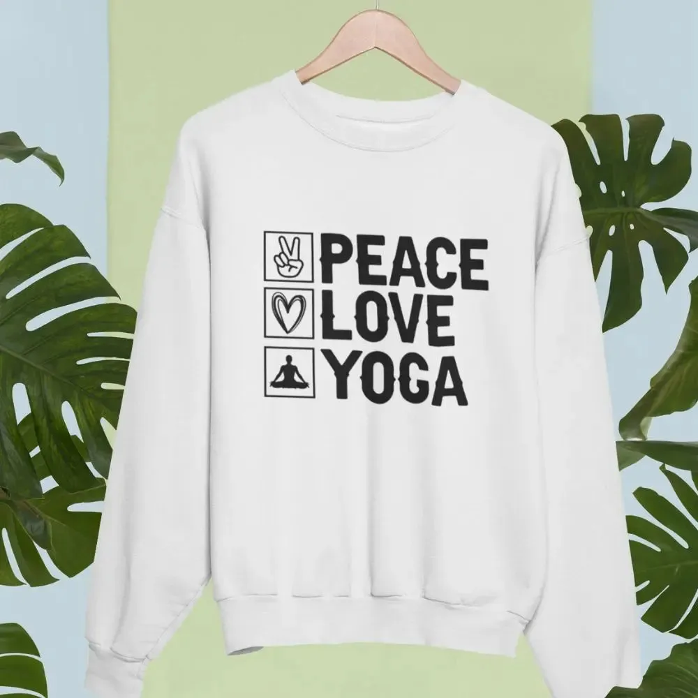 Peace Love Yoga Unisex Sweatshirt