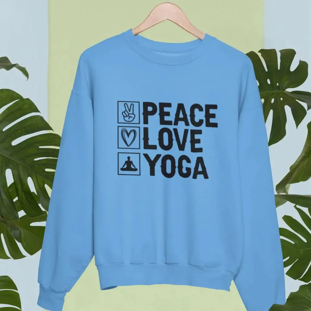 Peace Love Yoga Unisex Sweatshirt