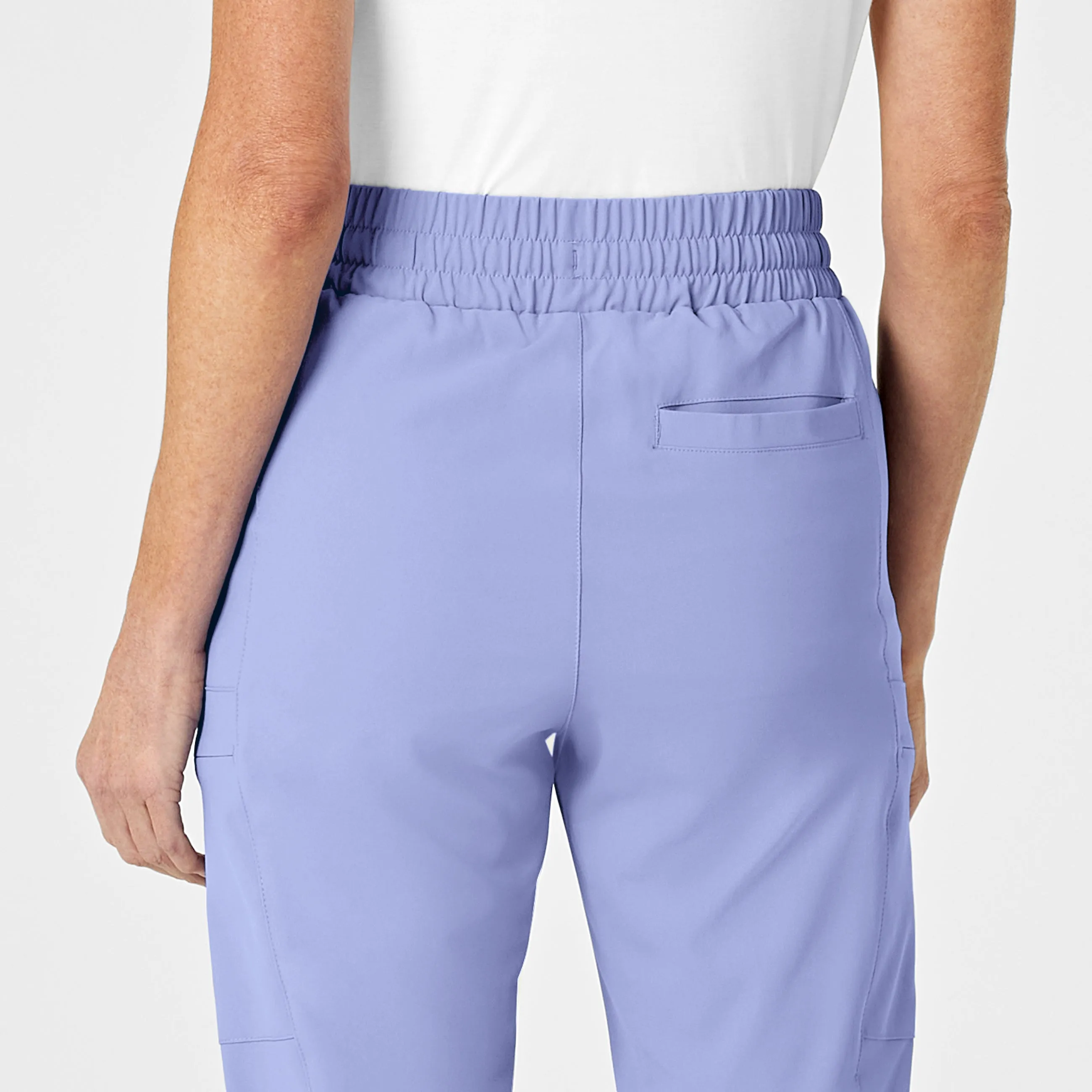 RENEW Women's High Waist Slim Leg Scrub Pant - Ceil Blue