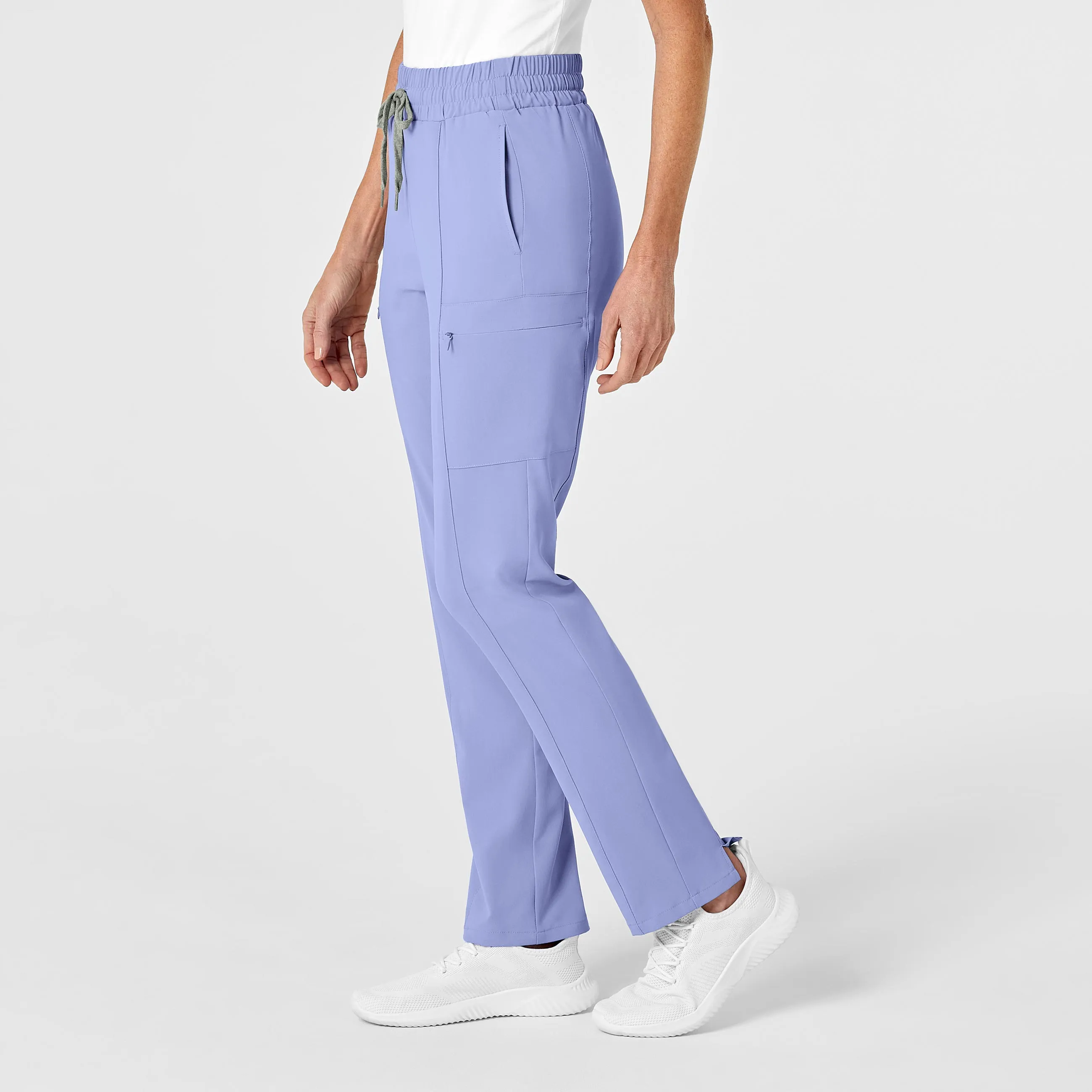 RENEW Women's High Waist Slim Leg Scrub Pant - Ceil Blue