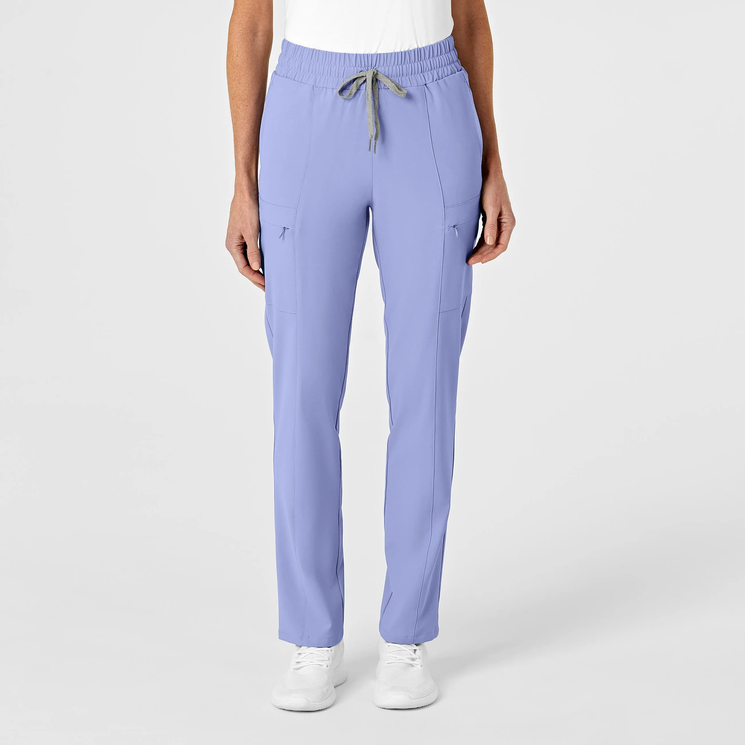 RENEW Women's High Waist Slim Leg Scrub Pant - Ceil Blue