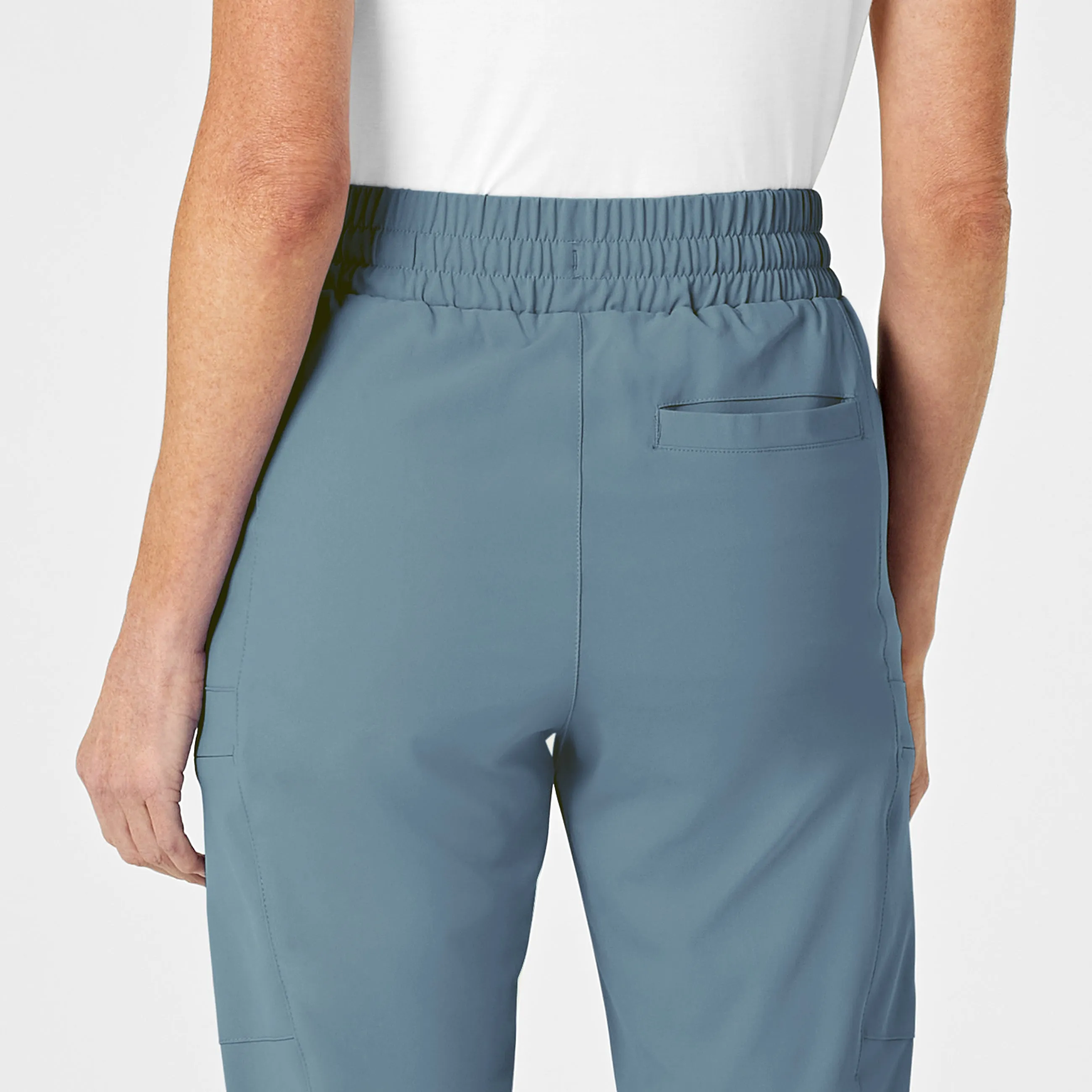 RENEW Women's High Waist Slim Leg Scrub Pant - Elemental Blue