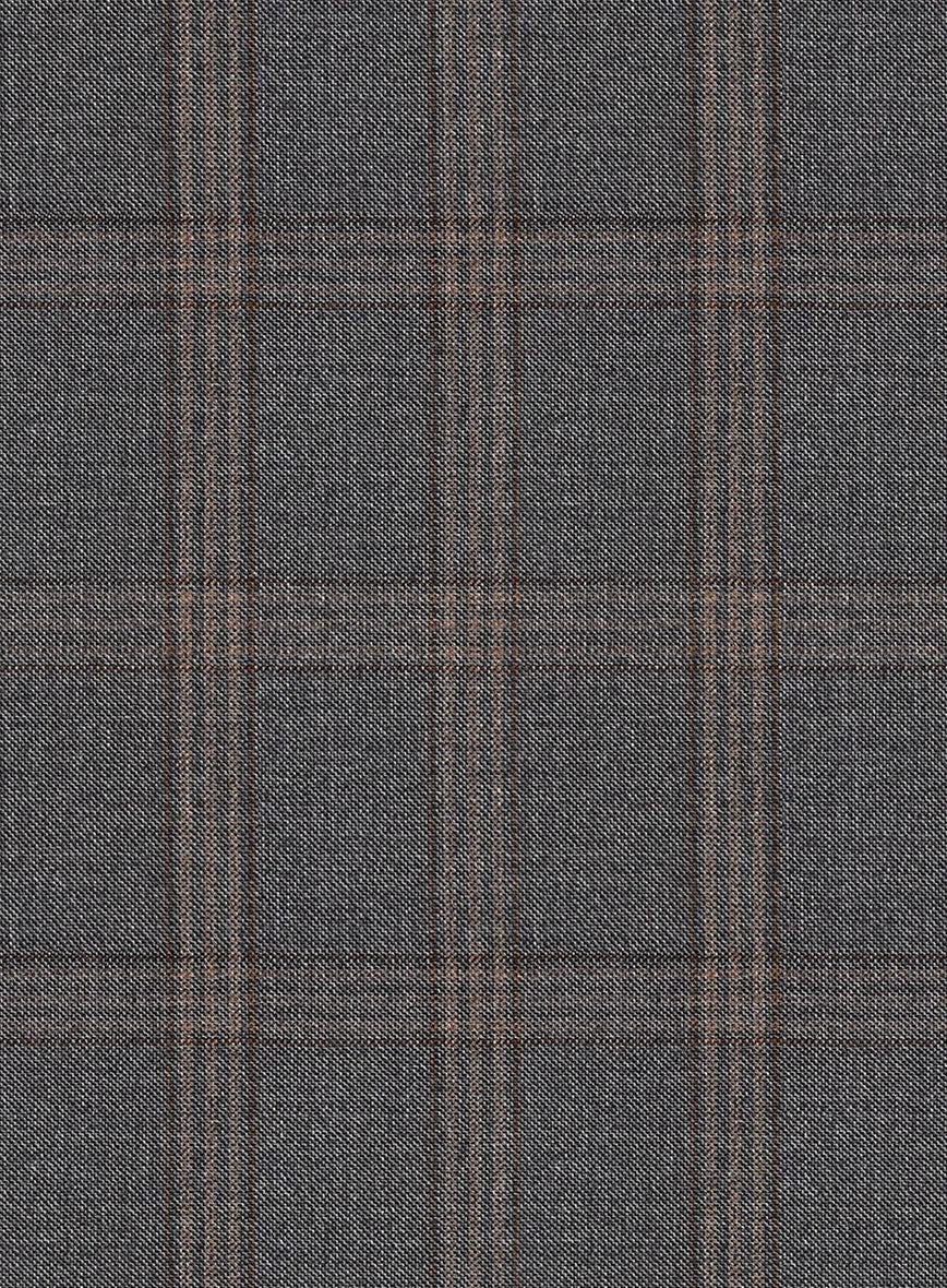 Scabal Oricio Checks Gray Wool Pants