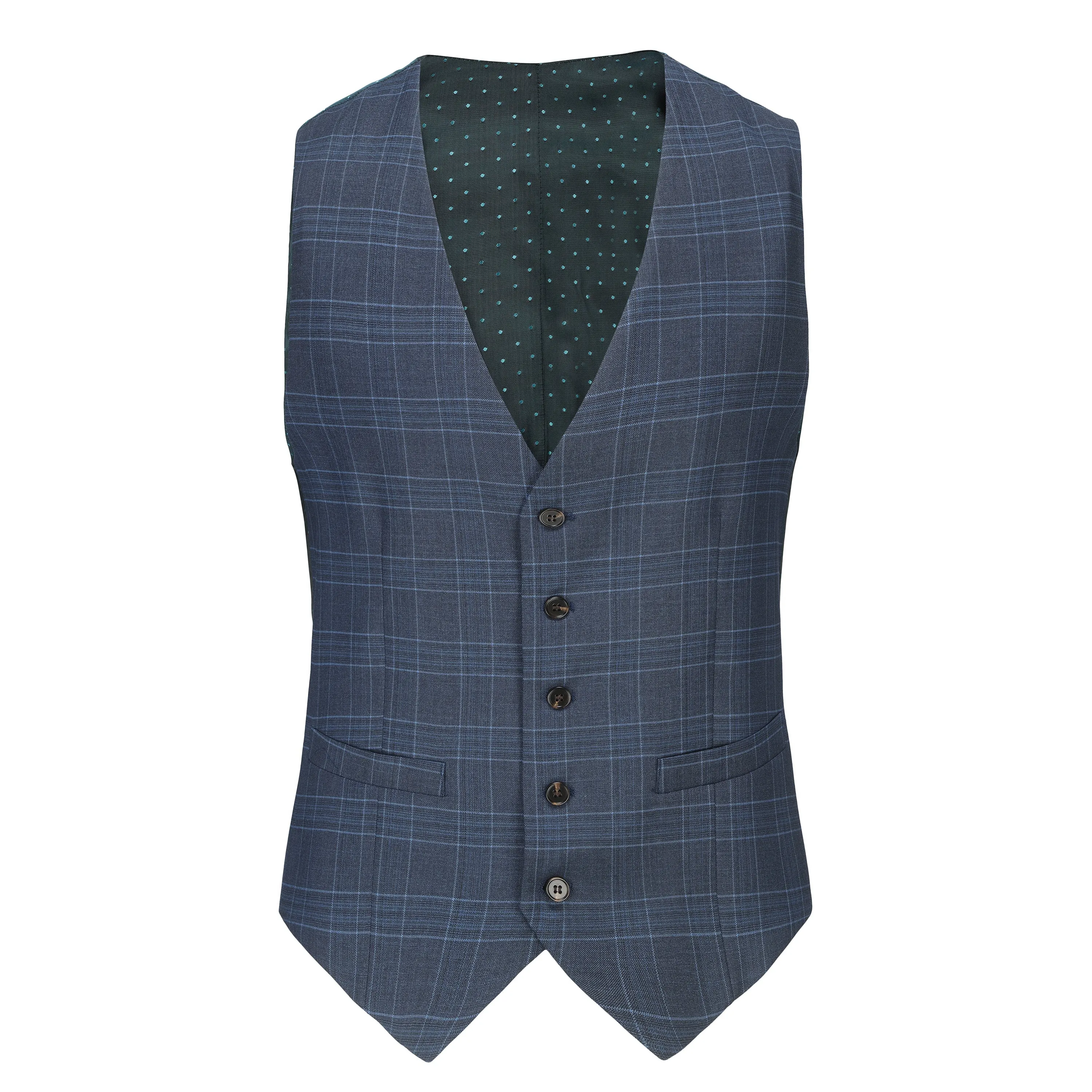 Slim Fit 3PC Check Suit