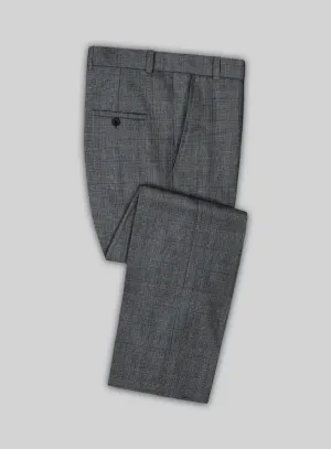 Solbiati Slate Blue Glen Linen Pants