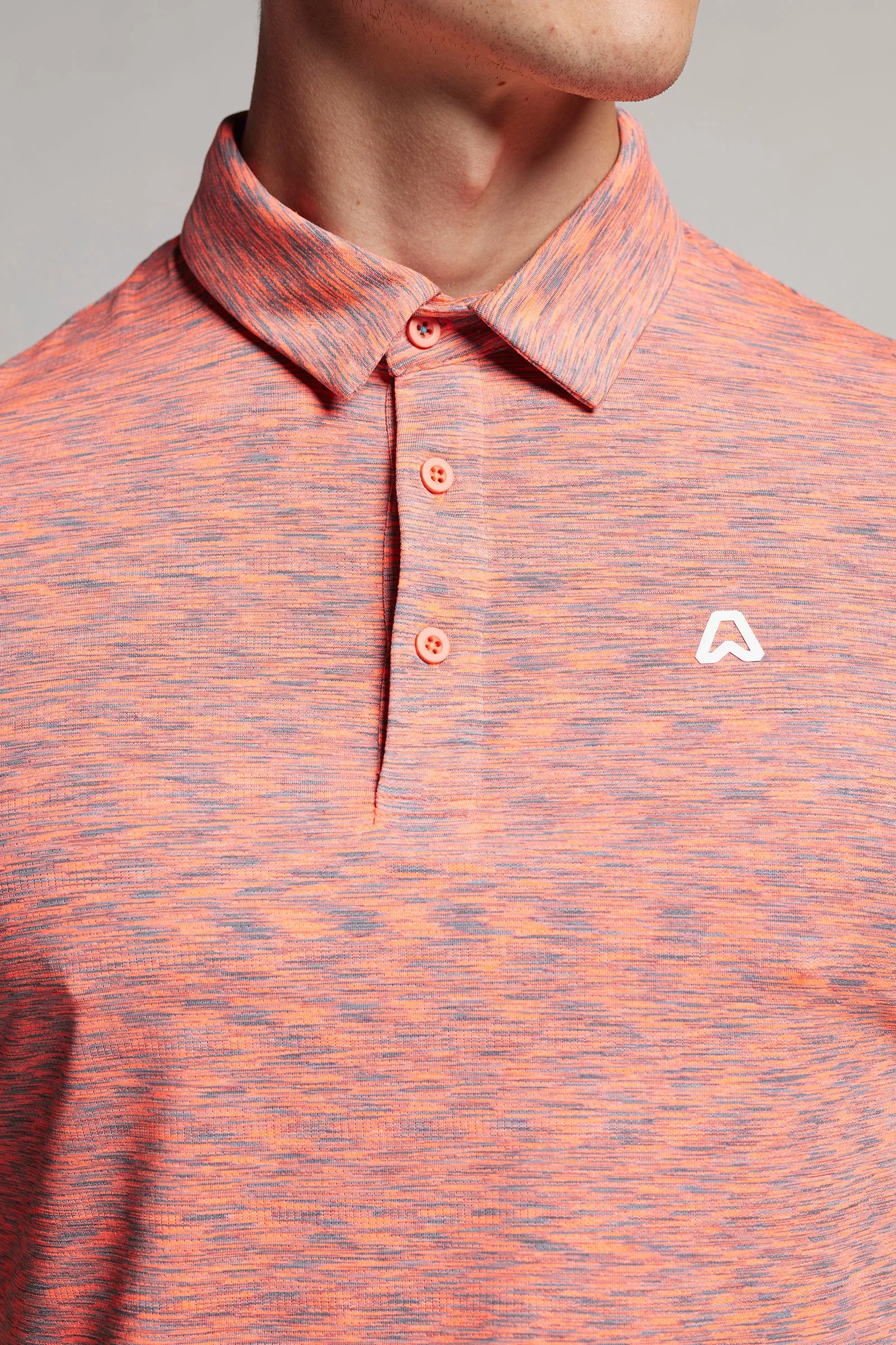 Space Dye Polo - Coral