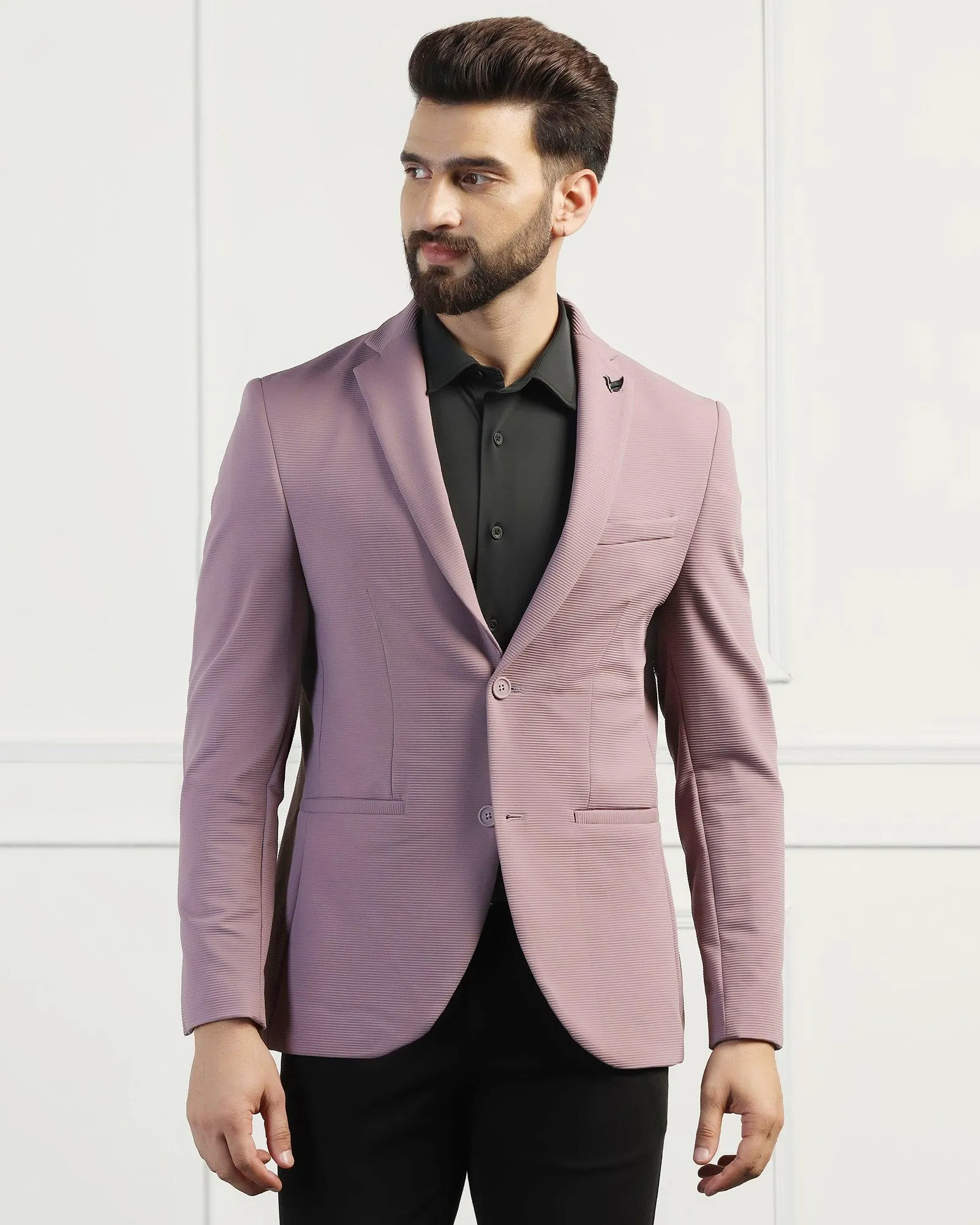 TechPro Formal Dusty Pink Stripe Blazer - Fiesta