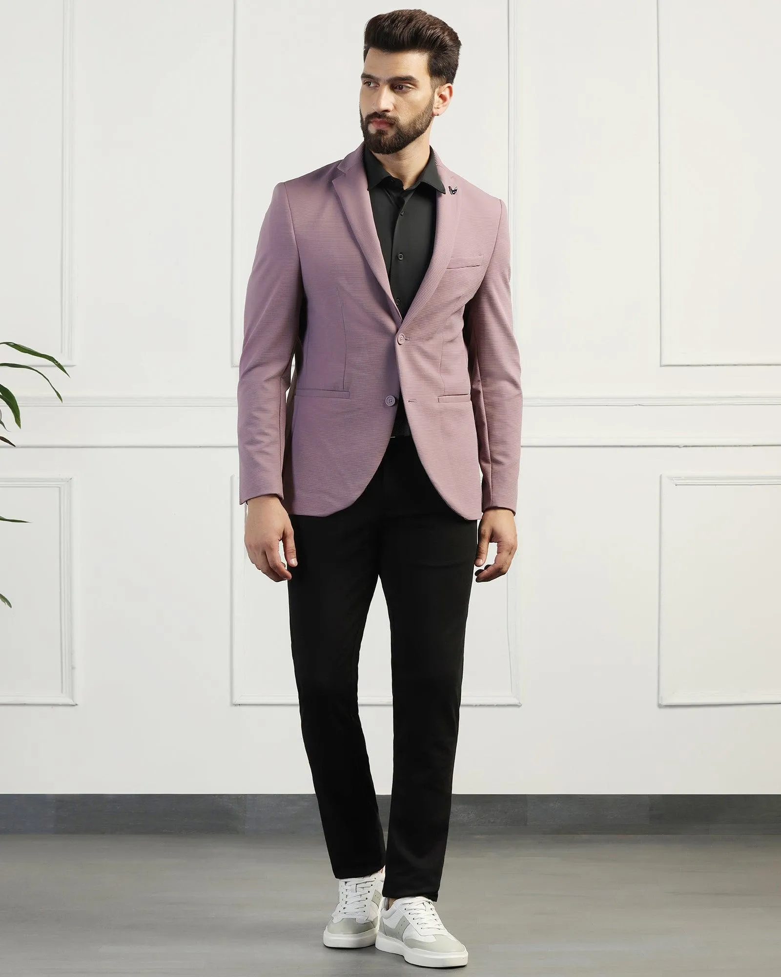 TechPro Formal Dusty Pink Stripe Blazer - Fiesta