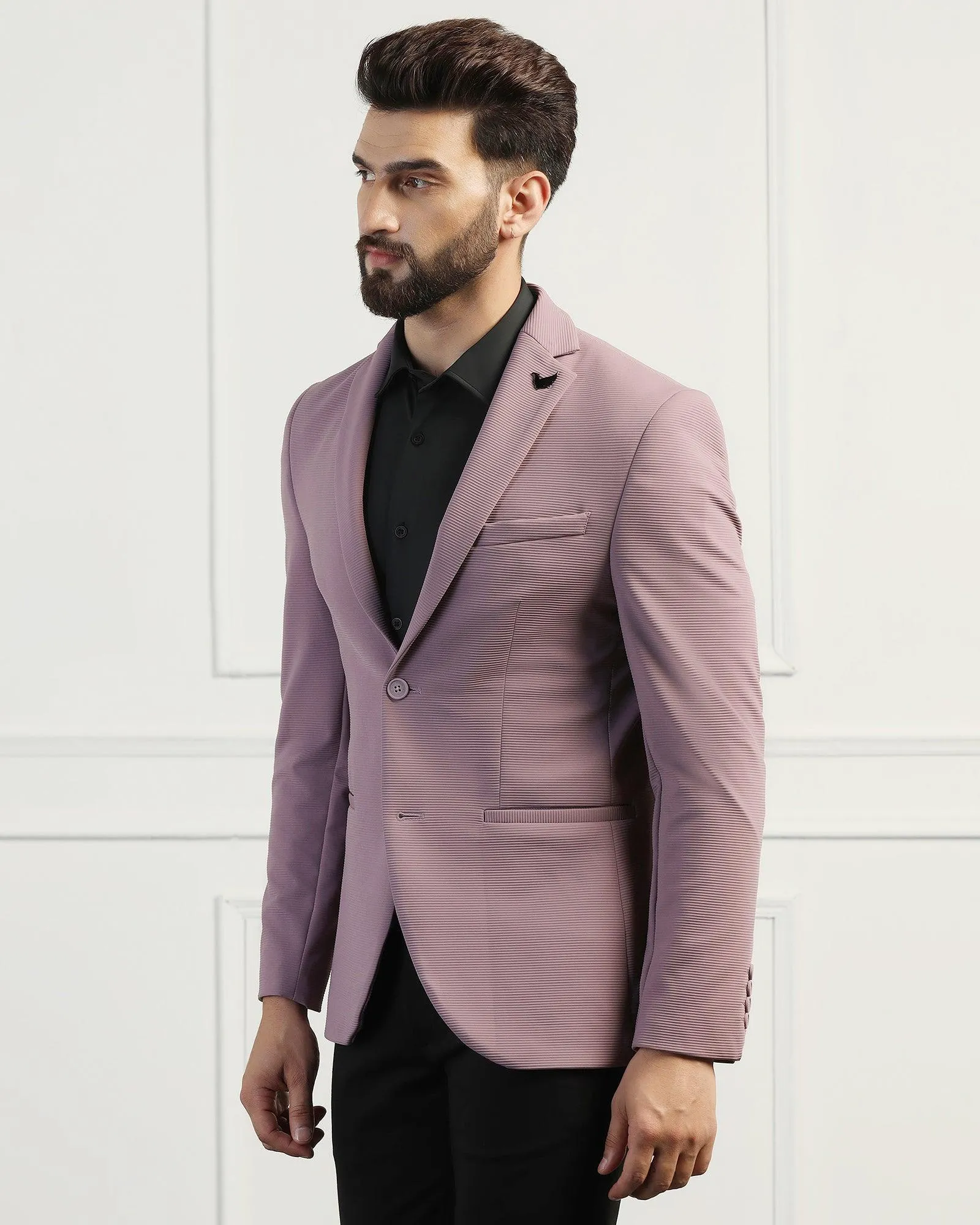 TechPro Formal Dusty Pink Stripe Blazer - Fiesta