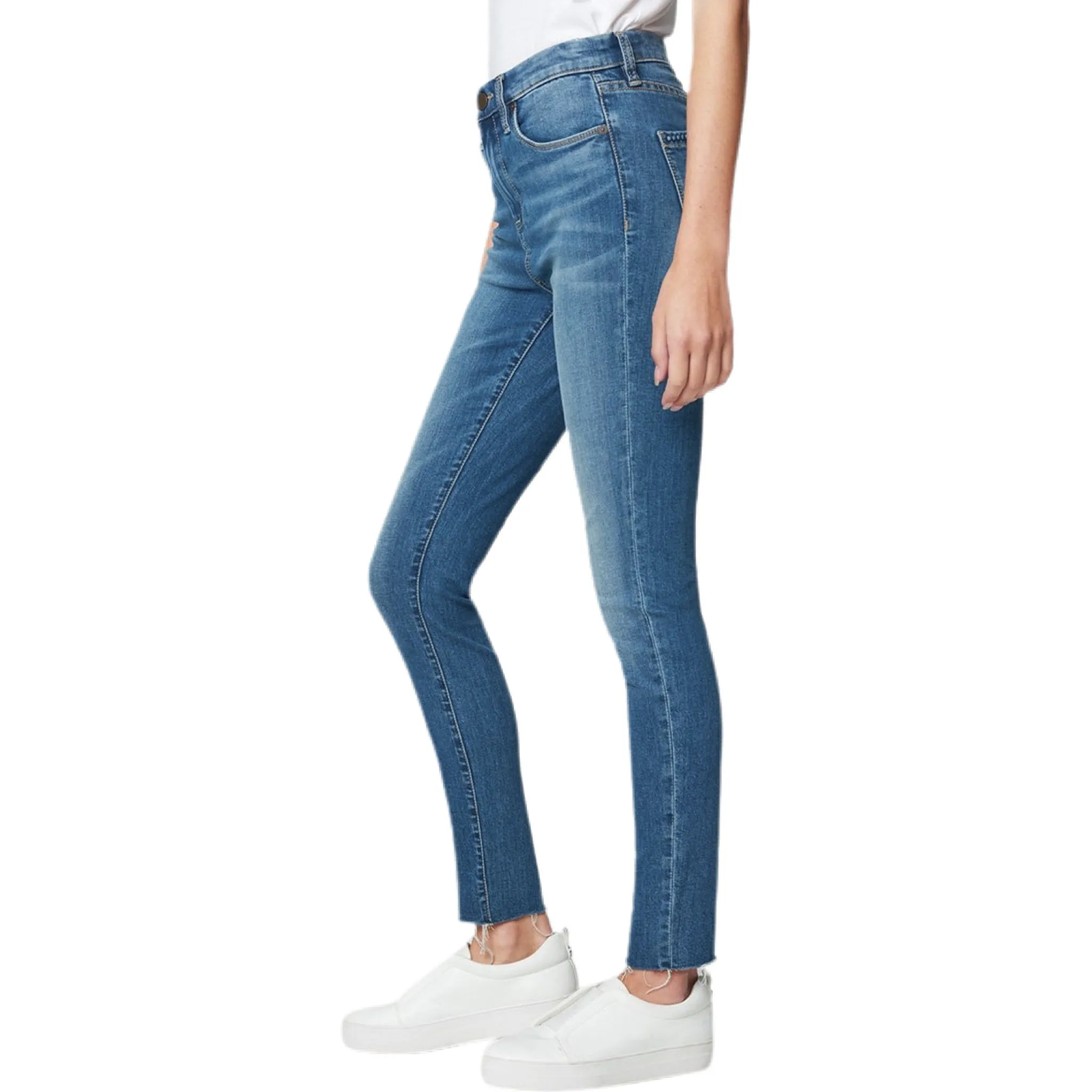 The Great Jones High Rise Skinny - Casual Friday Blue.