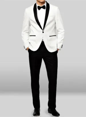 Tuxedo Suit - White Jacket Black Trouser