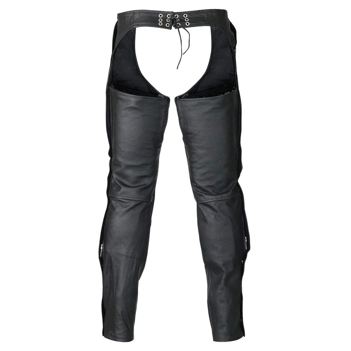 VL804S Zip-Out Insulated Pant Style Zipper Pocket Leather Chaps