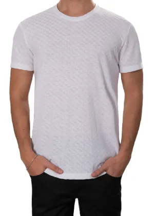 White Square Luxe Linen Tee